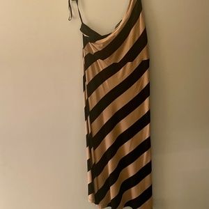 Striped off shoulder dress